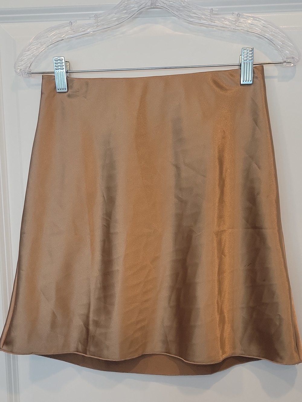 Kim & Co. Brown Silky Mini Skirt Medium NWT